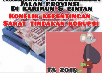 Anggaran Pemeliharaan Jalan Provinsi di Karimun & Bintan Sarat Tindakan Korupsi