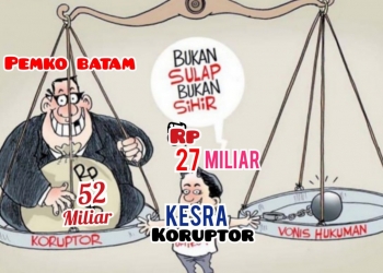 Kepri Peringkat ke I se-Indonesia & Pemko Batam Prestasi Tertinggi Korupsi di Kepri