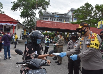 Apel Deklarasi Menggunakan & Membagikan Masker Serentak Oleh Polres Tanjungpinang