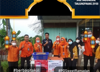 Wujud Kepedulian Untuk Saling Berbagi, Kantor Pos Tanjungpinang Bagi Takjil Ramadhan