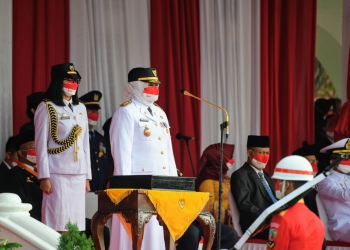 Wagub Marlin Bertindak sebagai Irup Penurunan Bendera