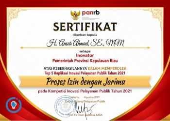 Kepri Masuk Top 5 Pelayanan Publik, Ansar: Perlu SDM Handal Kreatif & Inovasi