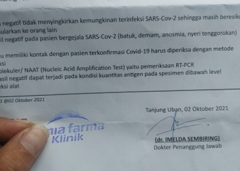 Rapid Test Penumpang Roro di Pelabuhan ASDP Tanjunguban Klinik Kimia Farma Diragukan?