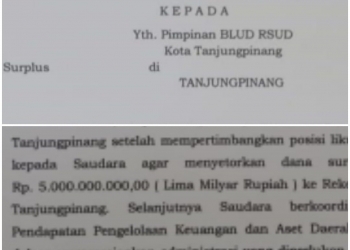 Hari Raya: Suntikan Rp5 Miliar RSUD Tanjungpinang Berdasarkan Surat Permintaan
