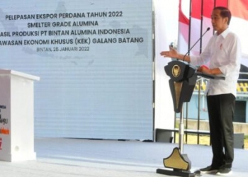 Presiden Jokowi Lepas Ekspor Perdana Smelter Grade Alumina