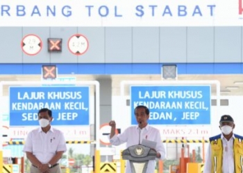Presiden Jokowi Resmikan Jalan Tol Binjai-Langsa Seksi I Binjai-Stabat