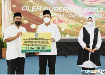 Rp2,04 Miliar untuk Masjid, Pesantren, Gereja Hingga Vihara Diserahkan Gubernur Ansar