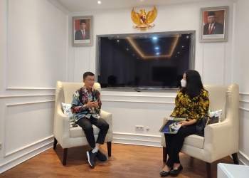 Prioritaskan Percepatan Pembangunan BTS Wilayah Perbatasan, Kadiskominfo Temui Stafsus Menkominfo