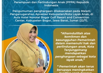 2 Tahun Berturut Tanjungpinang Terima Penghargaan KLA, Rahma: Komitmen Pemko Orientasi Hak & Kewajiban Anak