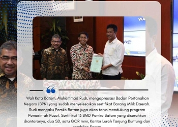 Pemko Terima 13 Sertifikat Barang Milik Daerah, Walikota Rudi Apresiasi Kinerja BPN