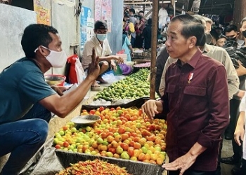 Ke Manado, Presiden Cek Harga Sembako di Pasar Airmadidi Minahasa Utara