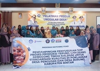 Tingkatkan Potensi Limbah Gonggong Jadi Pakan, TP-PKK Desa Pengujan Gelar Pelatihan