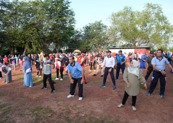 Dispora Tanjungpinang Gelar Road Show Senam SKJ & Aerobik, Rahma Imbau Jaga Kesehatan