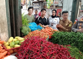 Pj Wako Hasan Pantau Perkembangan Harga Beras dan Cabai di Pasar Bincen sampai ke Distributor
