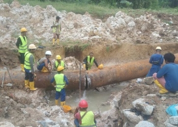 Terjadi Kerusakan, Respon Cepat BU SPAM BP Batam Perbaiki Pipa 800 di Taman Baloi