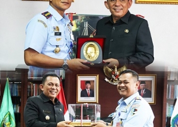 Selesai Bertugas di Tanjungpinang, Danlanud RHF dan Dansatrad 213 Berpamitan dengan Gubernur