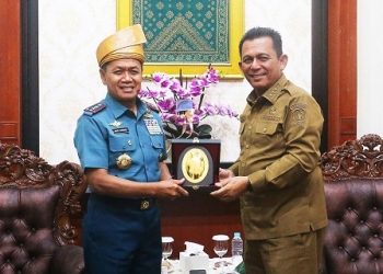 Kolaborasi Wujudkan Visi Misi Pemprov, Gubernur Silaturahmi Bersama Pangkogabwilhan I Laksdya TNI