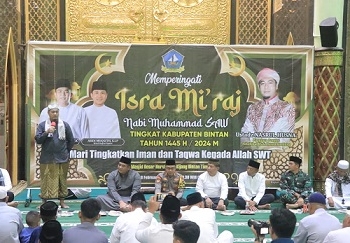 Bupati Bintan Ajak Masyarakat Muslim Maknai Peristiwa Isra’ Mi’raj dalam Kehidupan