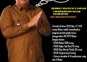 47.326 Warga Bintan 2023 Sudah Menikmati Berobat Gratis Gunakan KK/KTP, 2024 Makin Meluas di 3 Daerah