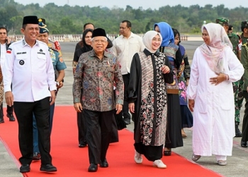 Gubernur Ansar Sambut Kedatangan Wapres Maruf di Bandara RHF