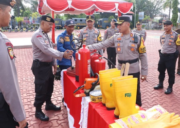 Polres Karimun Gelar Apel Kesiapan Penanggulangan Bencana Alam