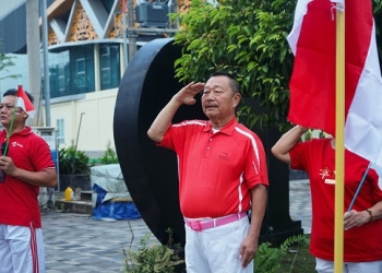 Memperingati HUT RI, Bobby Jayanto dan Grup Senam Ai Sin Semarakkan Hari Kermerdekaan