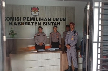 Masa Pendaftaran Pilkada, Polisi Siagakan 57 Personel di Kantor KPU Bintan