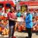 Pengenalan Peralatan Pemadam Kebakaran, Siswa SMP Maitreyawira Kunjungi Damkarmat