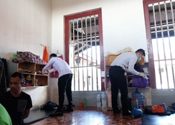 Realisasi Program Menteri Impas, Rutan Tanjungpinang Gelar Razia Kamar Hunian
