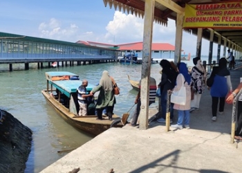 Musim Angin Utara, Operasional Pompong di Dermaga Kuning Berjalan Normal