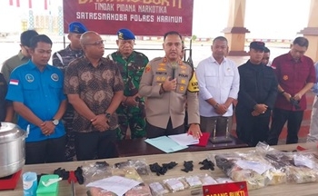 Polres Karimun Musnahkan 11,296 Kg Sabu dan 186 Butir Ekstasi