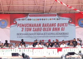 Kapolda Kepri Hadiri Pemusnahan 2 Ton Sabu, Bukti Nyata Perangi Narkoba