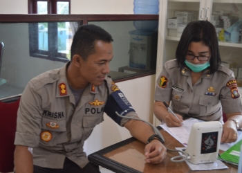Deteksi Dini, Bidokkes Polda Adakan Rikkes Berkala Jajaran Polres Natuna