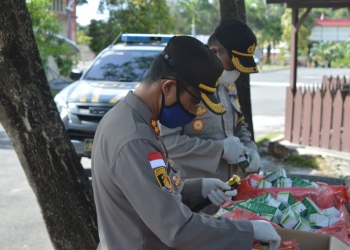 Polres Natuna: Cek Kelayakan Modin Plus Pemusnahan BB Berbagai Jenis Makanan Kadaluarsa