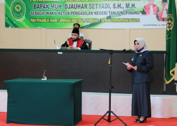 Pelantikan Wakil Ketua PN Tanjungpinang, Rahma: Selamat Bertugas & Terus Bersinergi