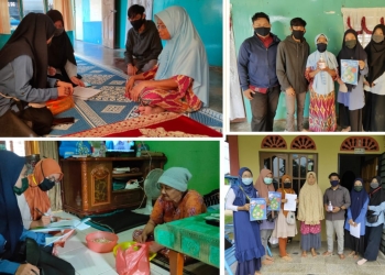 Mahasiswa UNRI Asal Karimun Lakukan Pendataan Penduduk Usia Lanjut & Pembagian Sabun Cuci Tangan