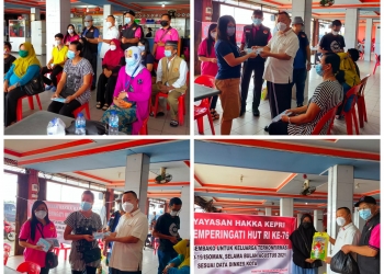 Aksi Yayasan Hakka Bagikan Sembako untuk Keluarga Terkonfirmasi Covid-19