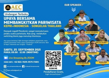 Webinar Kegiatan Diplomasi Ekonomi Promosi Pariwisata dan UMKM Kepri bersama Thailand Selatan