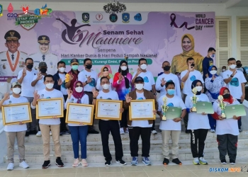 Hari Kanker dan Sampah 2022 Disemarakkan dengan Senam Maumere Salah Satu Program YKI Kepri