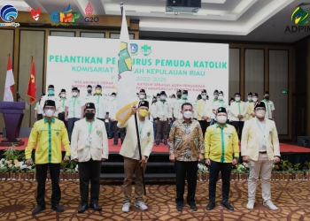Pelantikan Pengurus, Gubernur Ansar Ingatkan Pemuda Katolik Pedomani 4 Pilar Kebangsaan