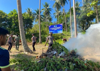 Kodim 0318 Natuna Adakan Aksi Bersih Pantai dan Objek Wisita di Wilayah Hukum Polres Anambas