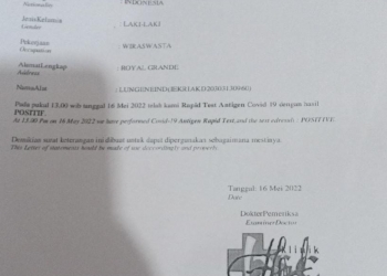 Diduga Membuat Pemalsuan Surat Keterangan Terkonfirmasi Positif Covid-19 untuk Hindari Persidangan