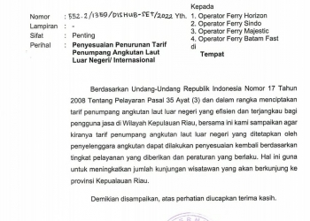 Pengumuman Penyesuaian Harga dalam Waktu, Dekat Gubernur Layangkan Surat Resmi ke Operator Ferrry