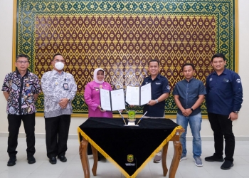 Walikota Bersama PT Pos Tandatangani MoU Penyaluran Bansos ke Masyarakat Tanjungpinang