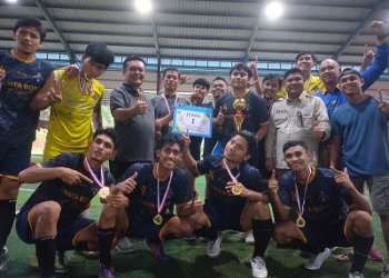 BPPRD Tanjungpinang: Tim Sarbana Raih Juara 1 di Turnamen Futsal Antar Wajib Pajak Daerah