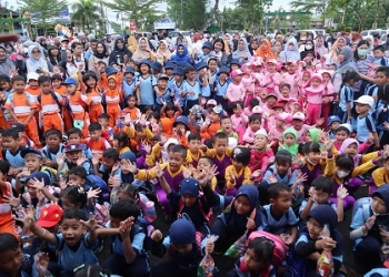 Deklarasi Pola Hidup Sehat, Walikota Rahma Ikut Senam Pelajar Pancasila Bersama Anak-anak TK