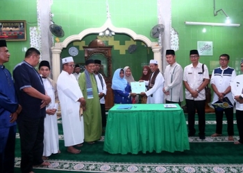 Sejak Tahun 2004 Berdiri, di Pemerintahan Walikota Rahma Masjid Al Amin Baru Menerima Setifikat