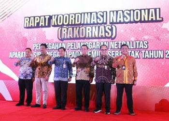 Ansar Hadiri Rakornas Pencegahan Pelanggaran Netralitas ASN pada Pemilu 2024