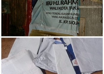 Aksi Pencurian Baliho di Jalan Garuda, Pelaku: 7 Baliho Saya yang Ambil untuk Menutup Dinding Rumah