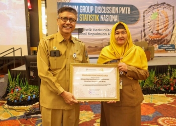 Sukses Jadi Mitra BPS, Diskominfo dan Barenlitbang Kepri Terima Penghargaan BPS Award 2023